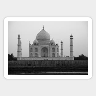 Taj Mahal in black and white Sticker